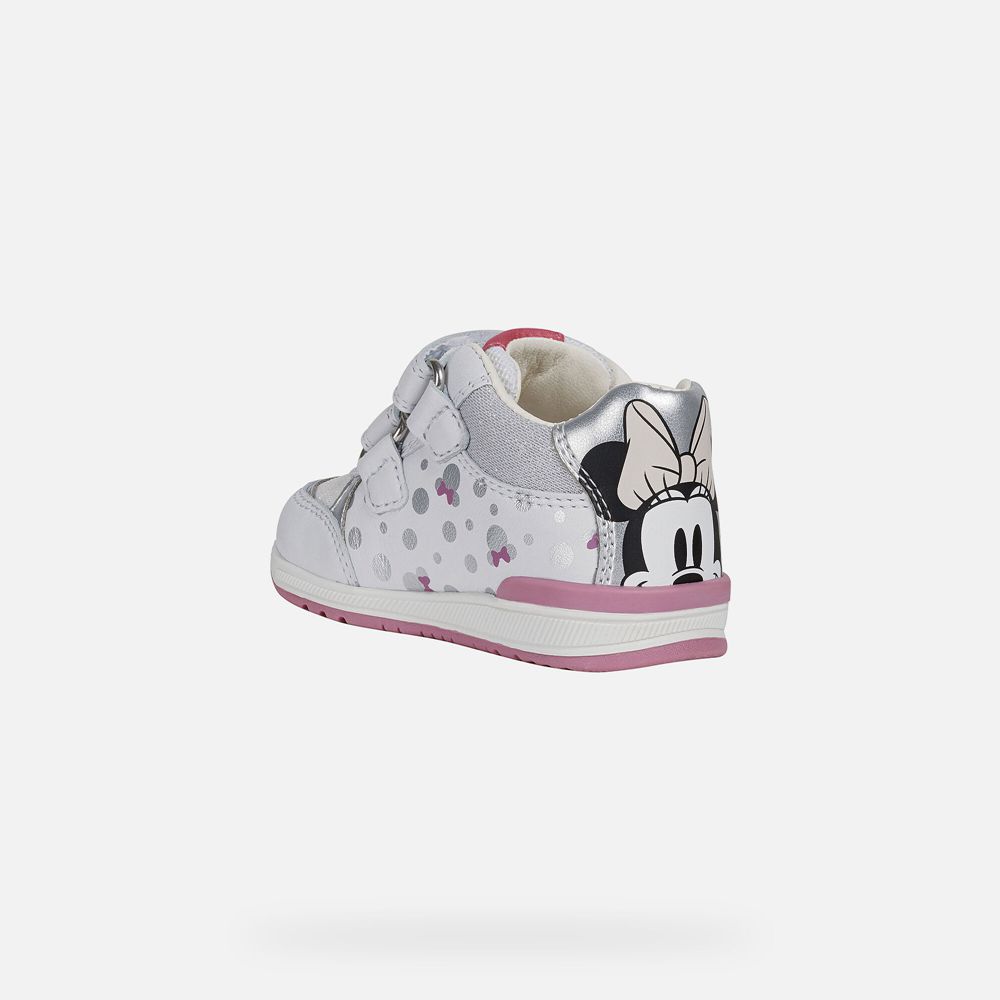 Tenis Geox Bebe Branco/Prateadas - Rishon Girl - HAOTW4972